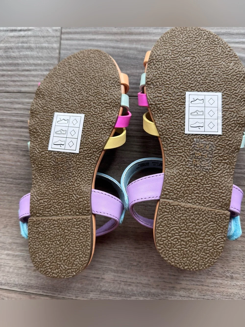 FabKids Rainbow Strappy Kids Sandals - Multicolor